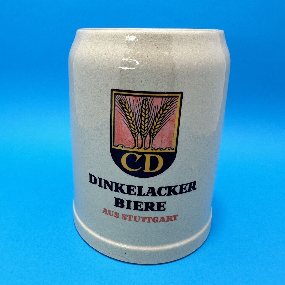 Dinklelacker Biere Beer Stein Stoneware 1/2L West Germany No LID Vintage